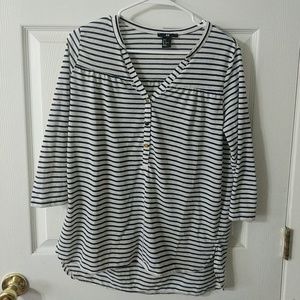 H&M Striped 3/4 length sleeve shirt